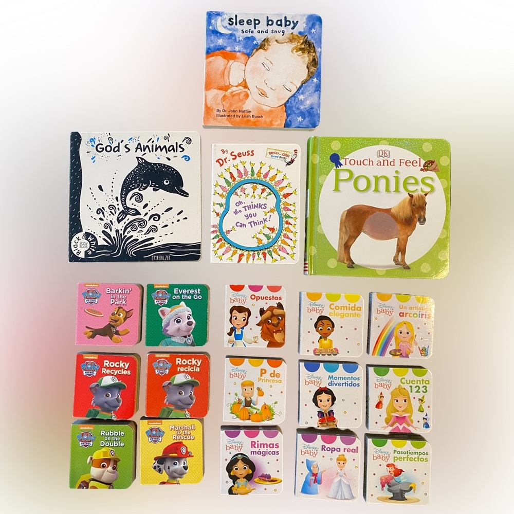 Children's Learning Board Books- mixed English and Spanish